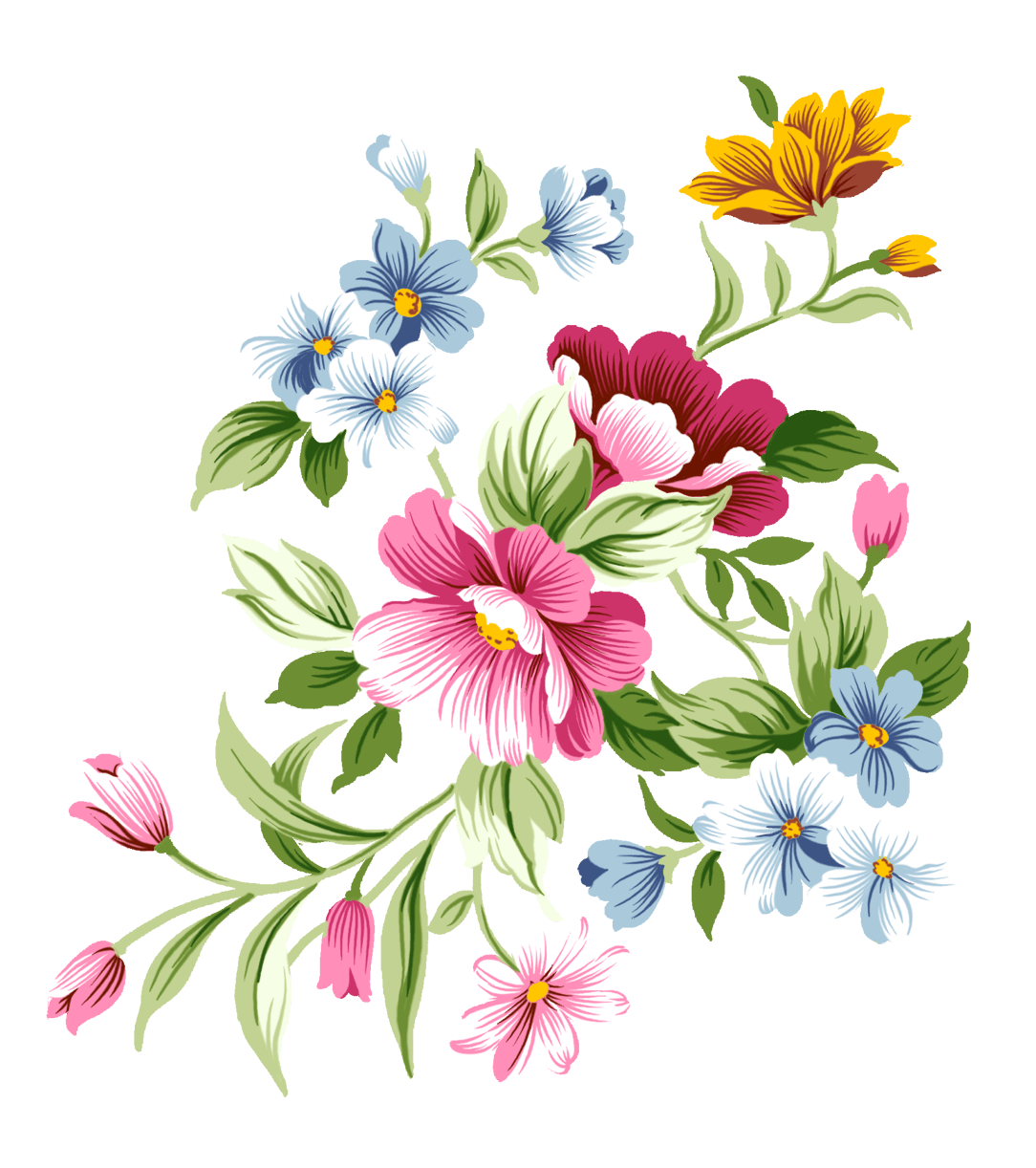 Transparent flower background. Image courtesy clipart-library.com